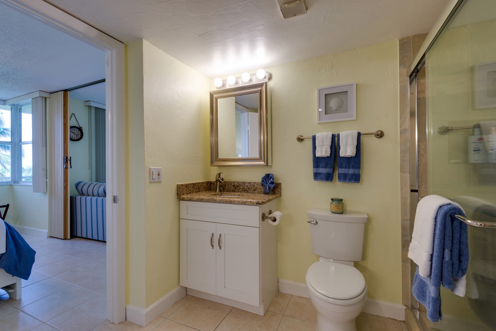 full bathroom with stand up shower