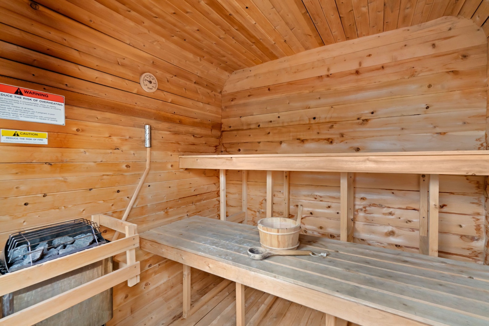 Warm up & unwind in your own outdoor sauna!
