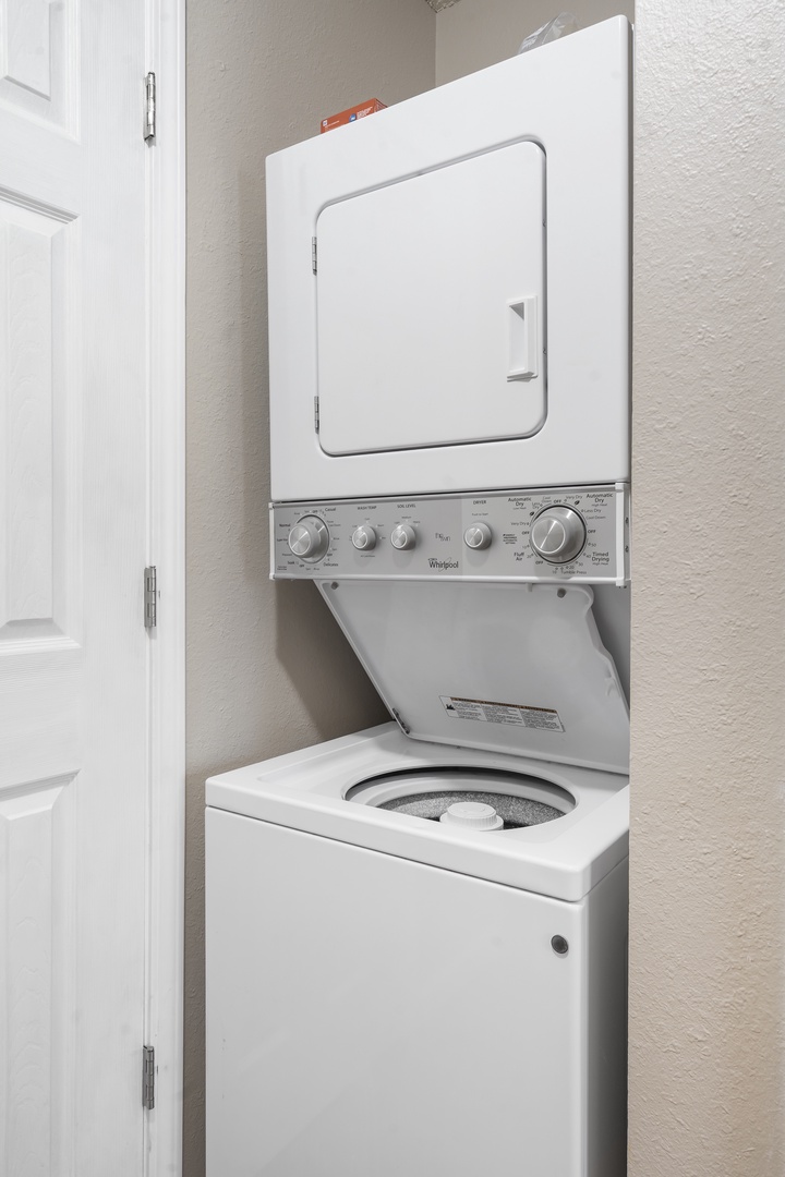 Laundry conveniently in unit