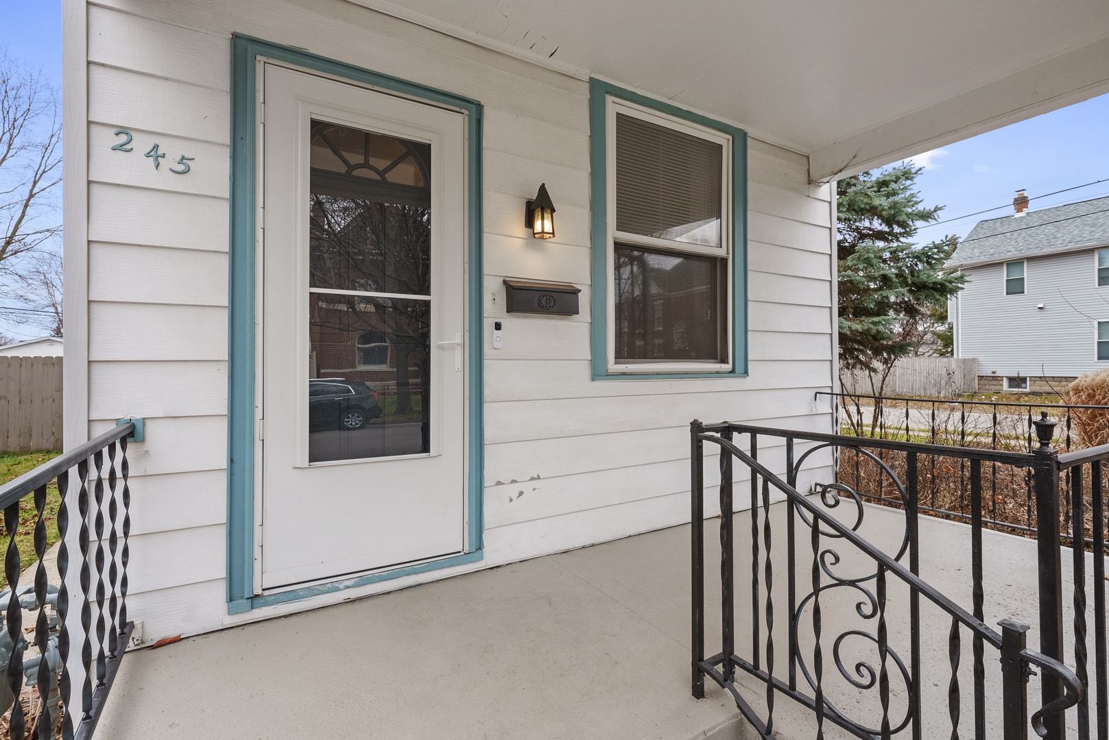 This charming home is equipped with keyless entry for guest convenience