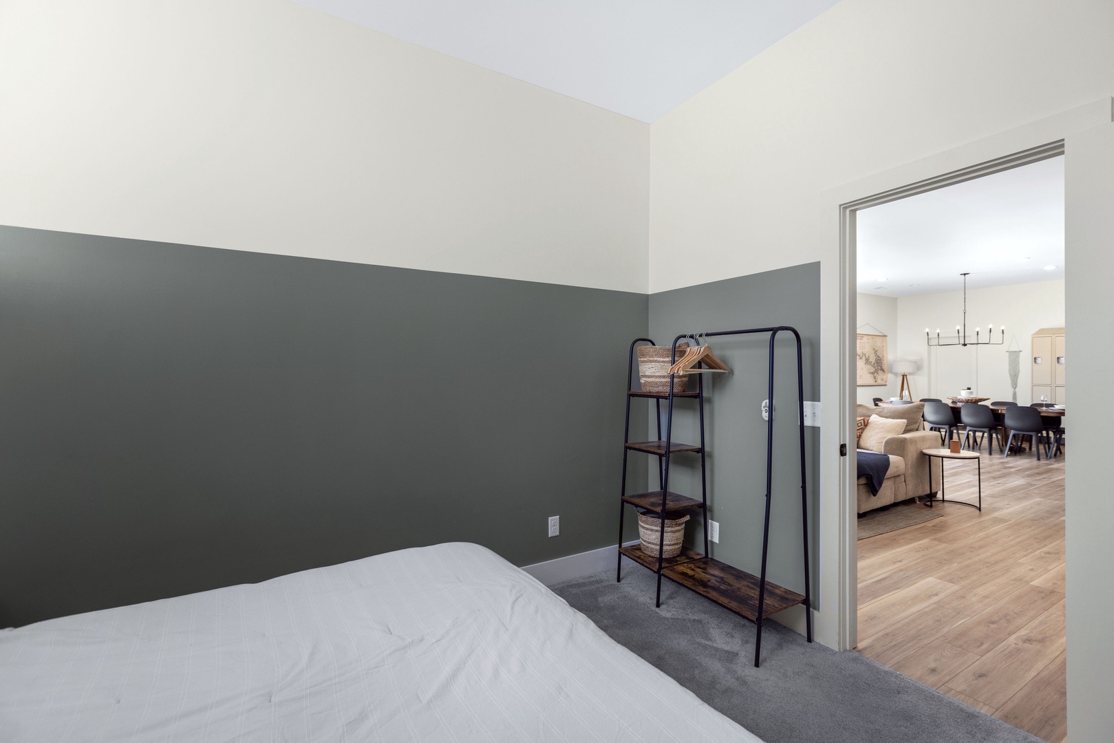 The third bedroom retreat offers a comfortable king sized bed
