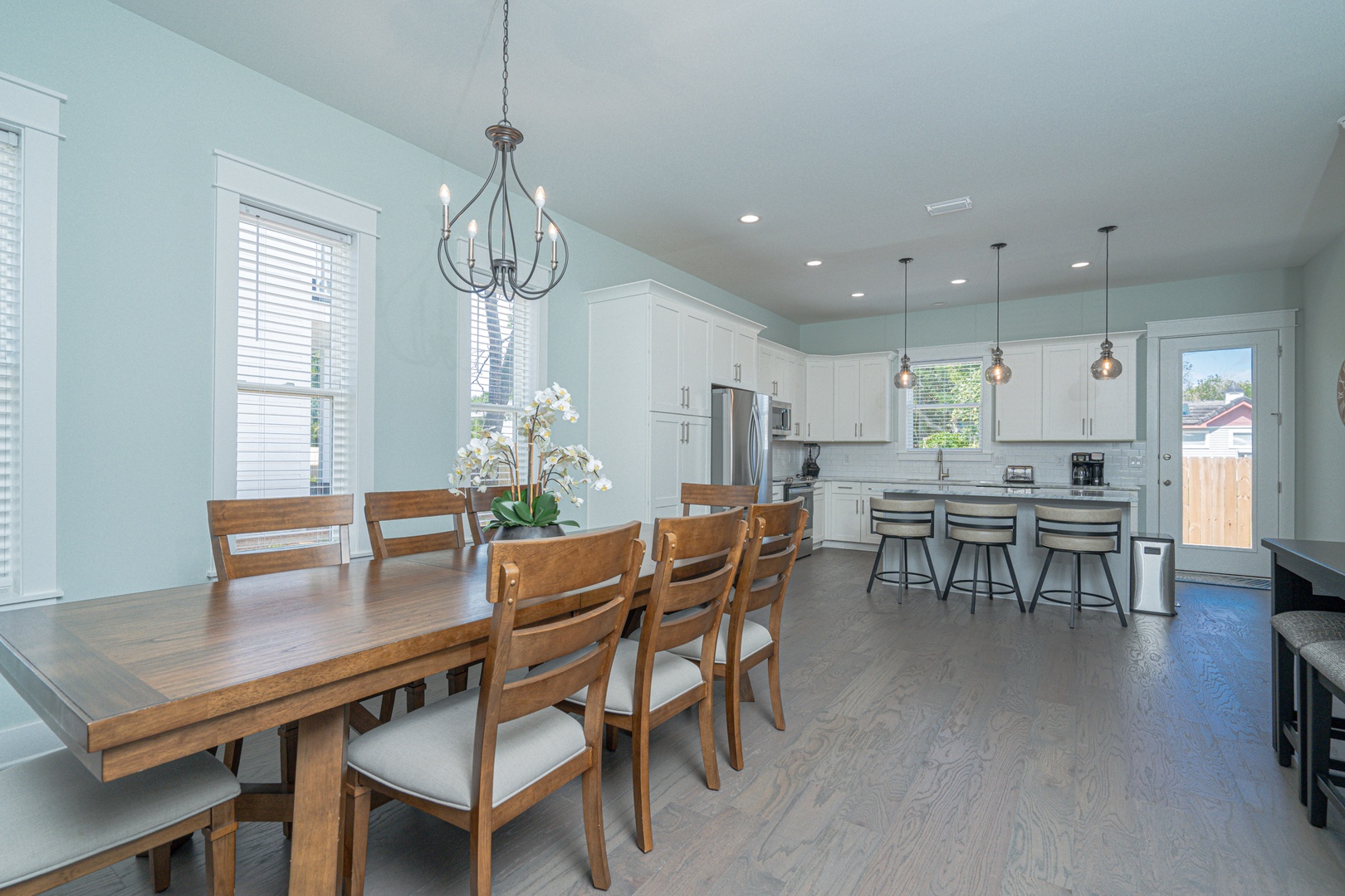 Dining and kitchen area