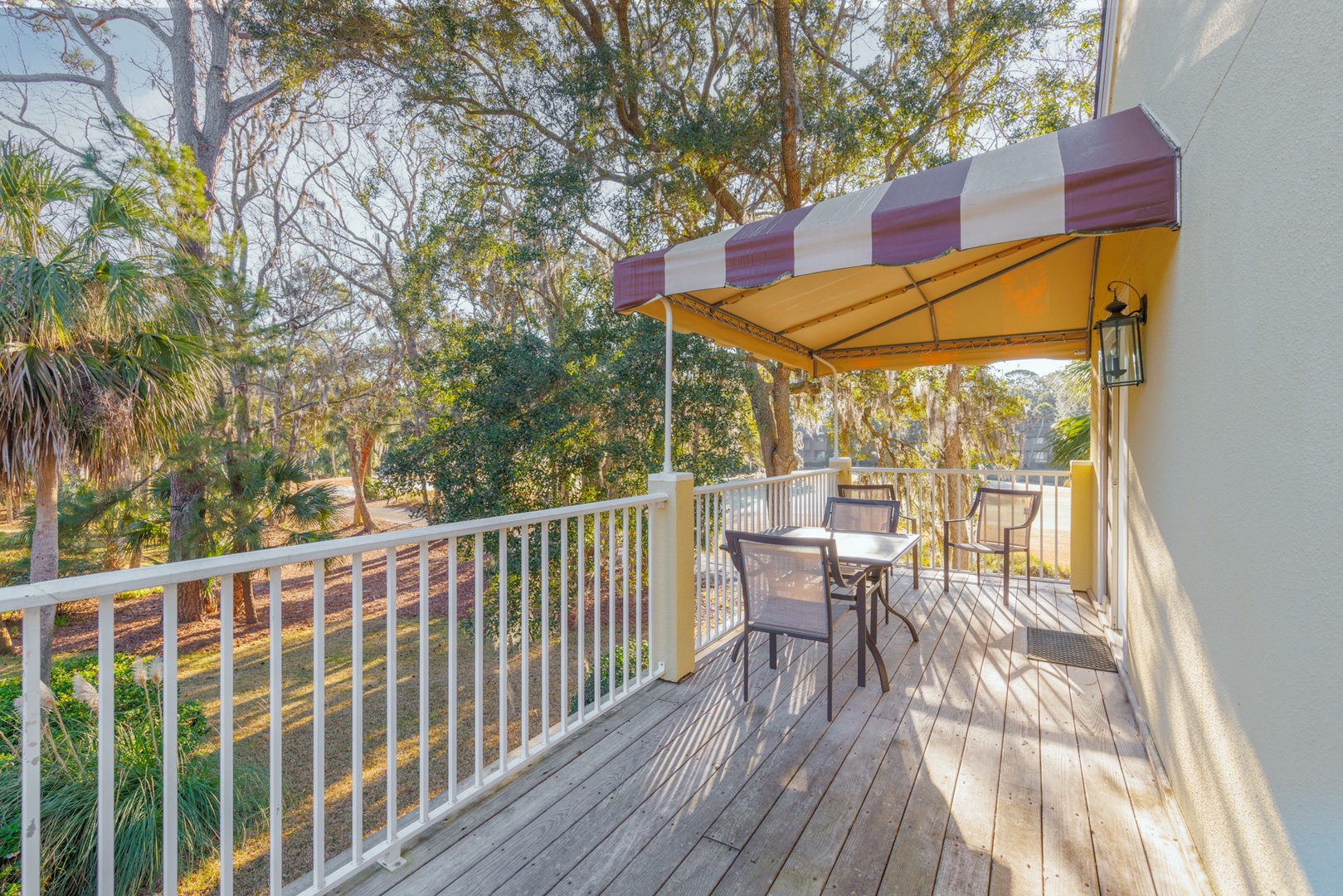 Take in scenic views from the elevated second-floor deck