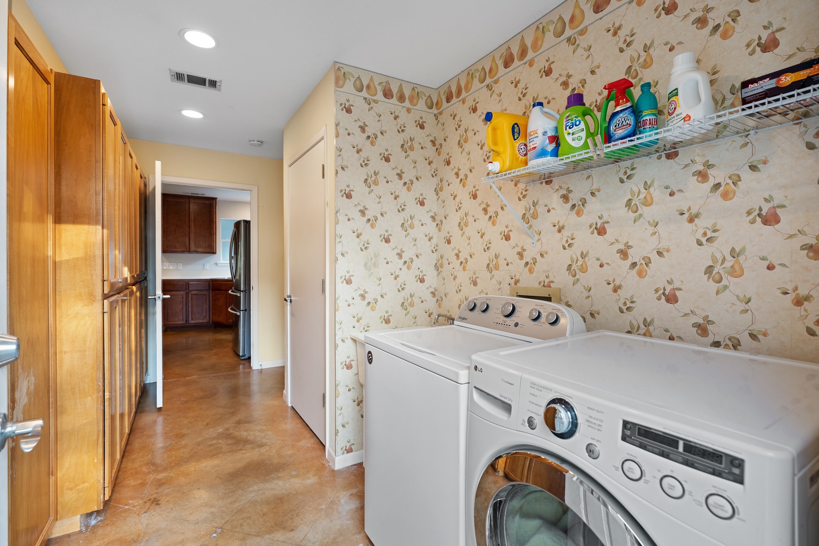 Private laundry is available for your stay, located in the laundry room
