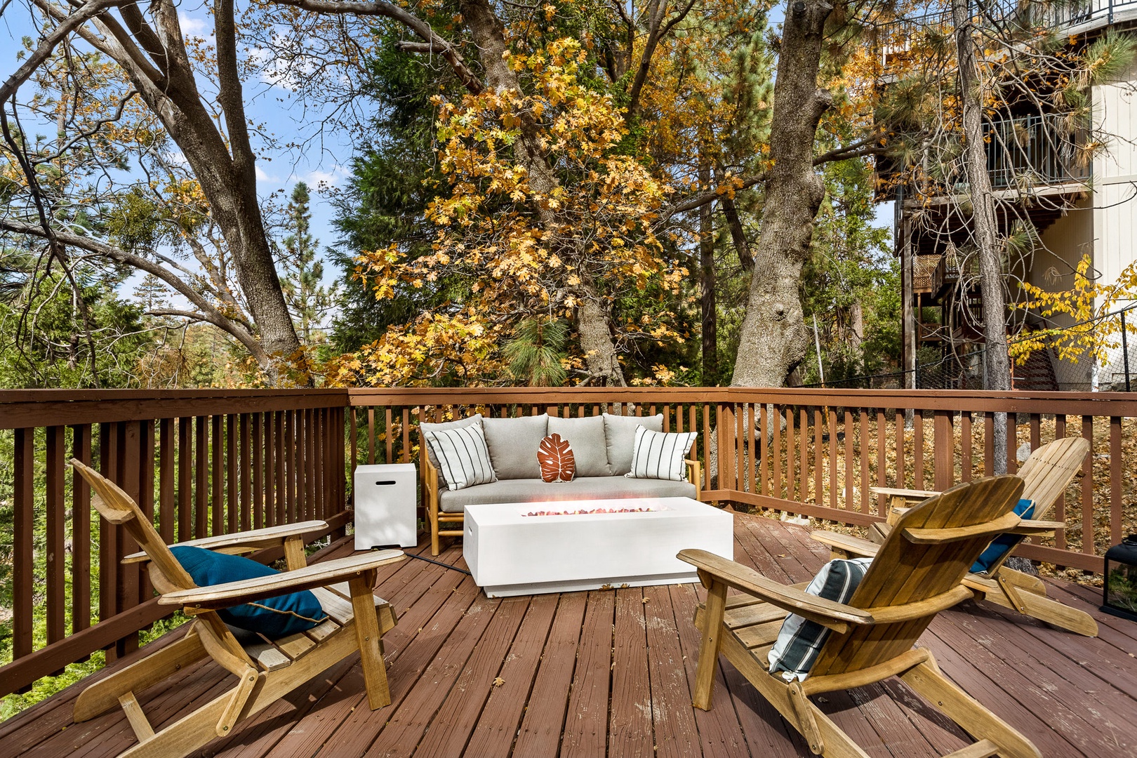 Lounge the day away with stunning views on the multi-level deck