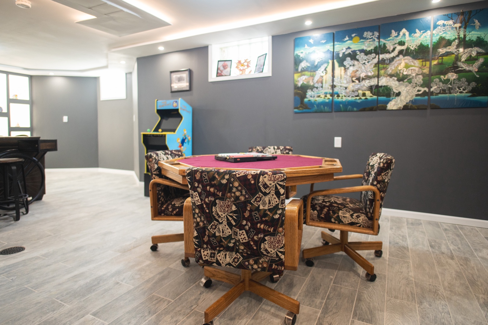 Feeling competitive? The basement game room is the perfect hangout spot
