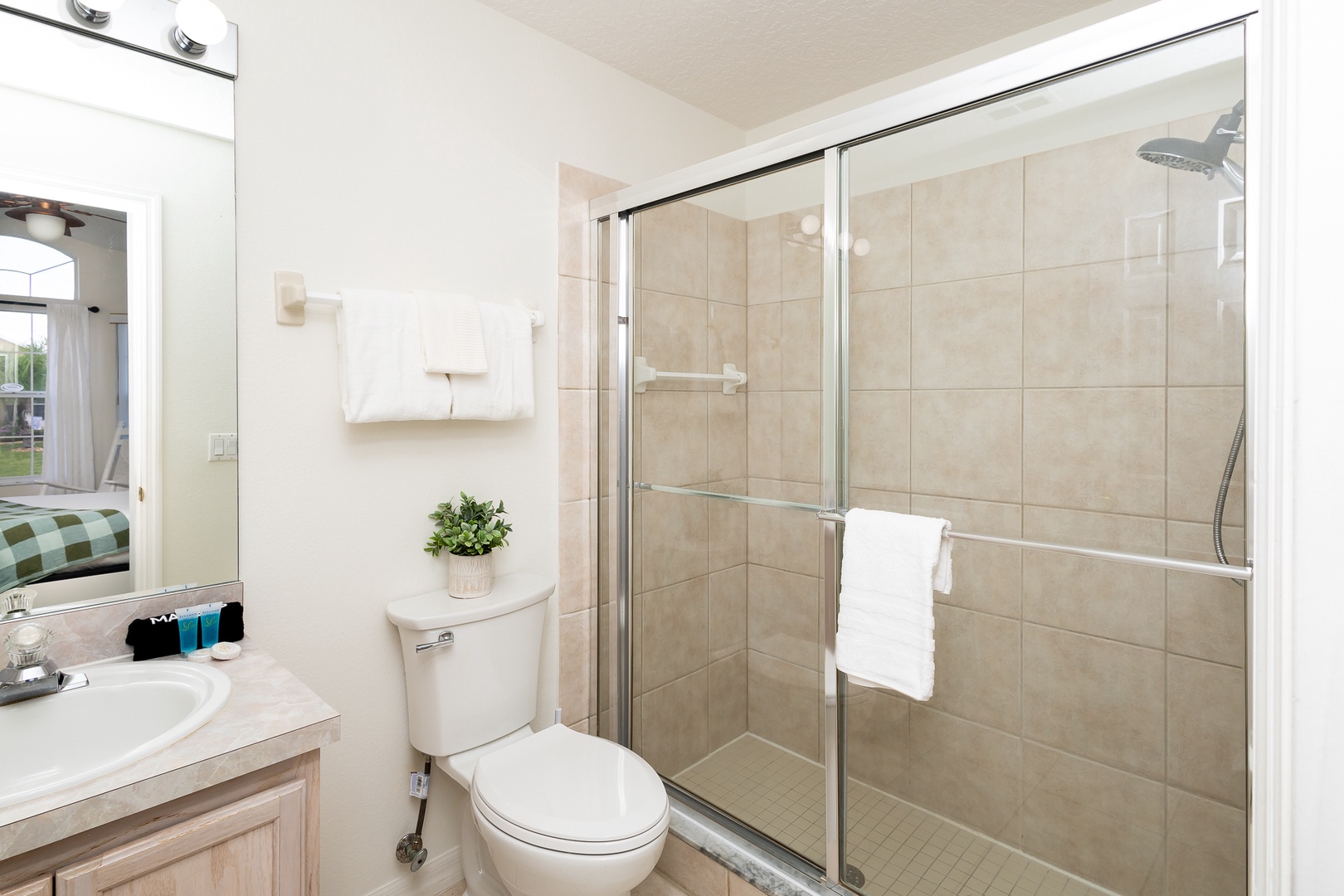 Ensuite bathroom with stand-up shower