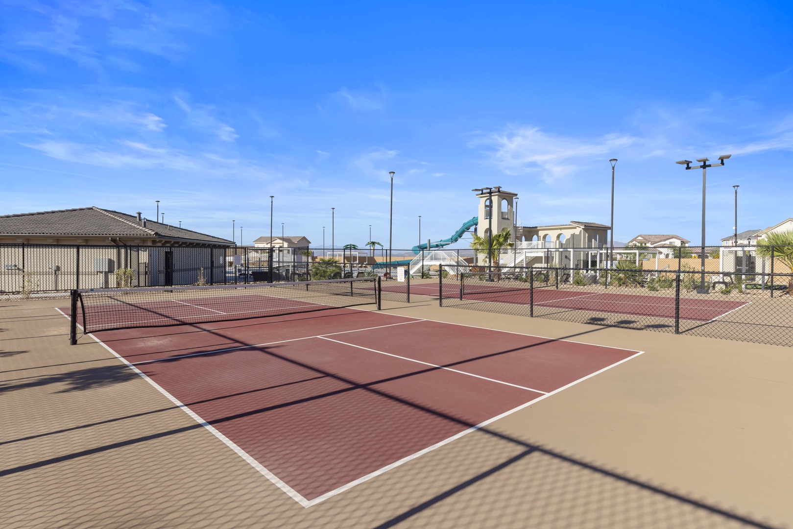 Pickleball courts accessible - equipment not included