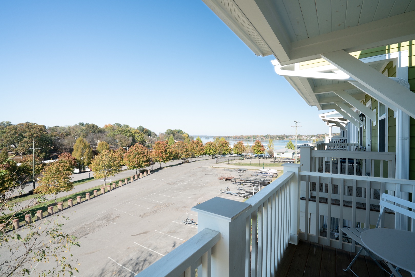 Take in the gorgeous views from the 3rd floor balcony