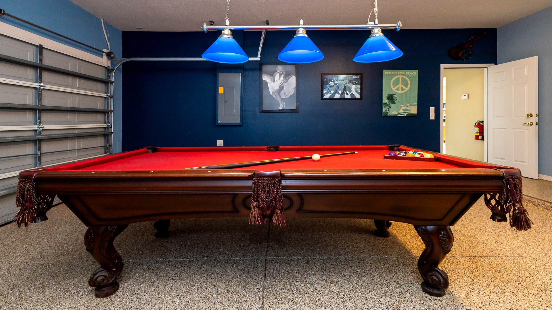 For competitive evenings, head to the garage game room for pool or foosball