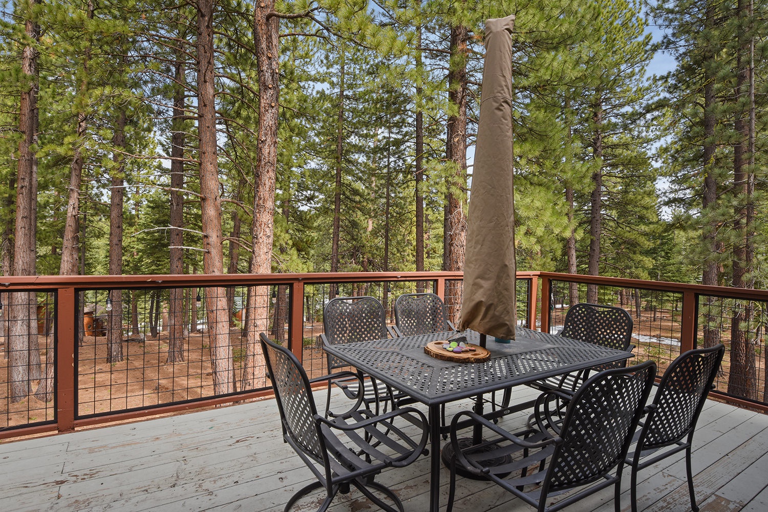 Back deck with BBQ, and outdoor seating