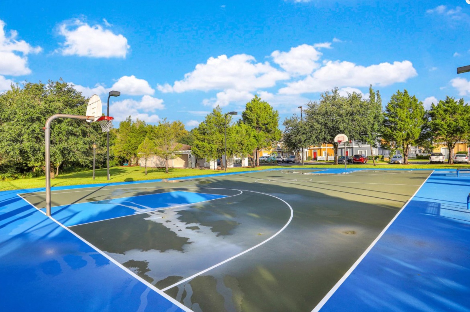 Resort basketball court