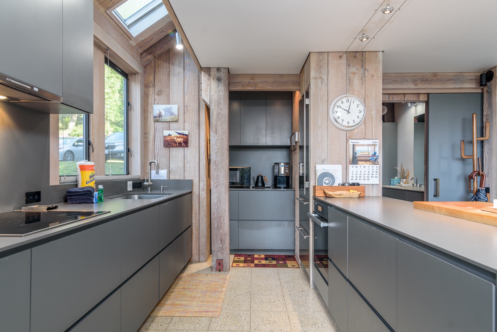 Sleek modern fully equipped kitchen