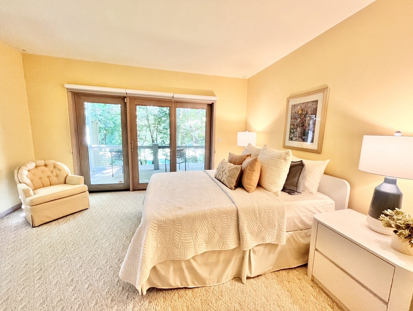 The 3rd of 3 walk-out lower-level queen bedrooms, with access to the Jack & Jill bath