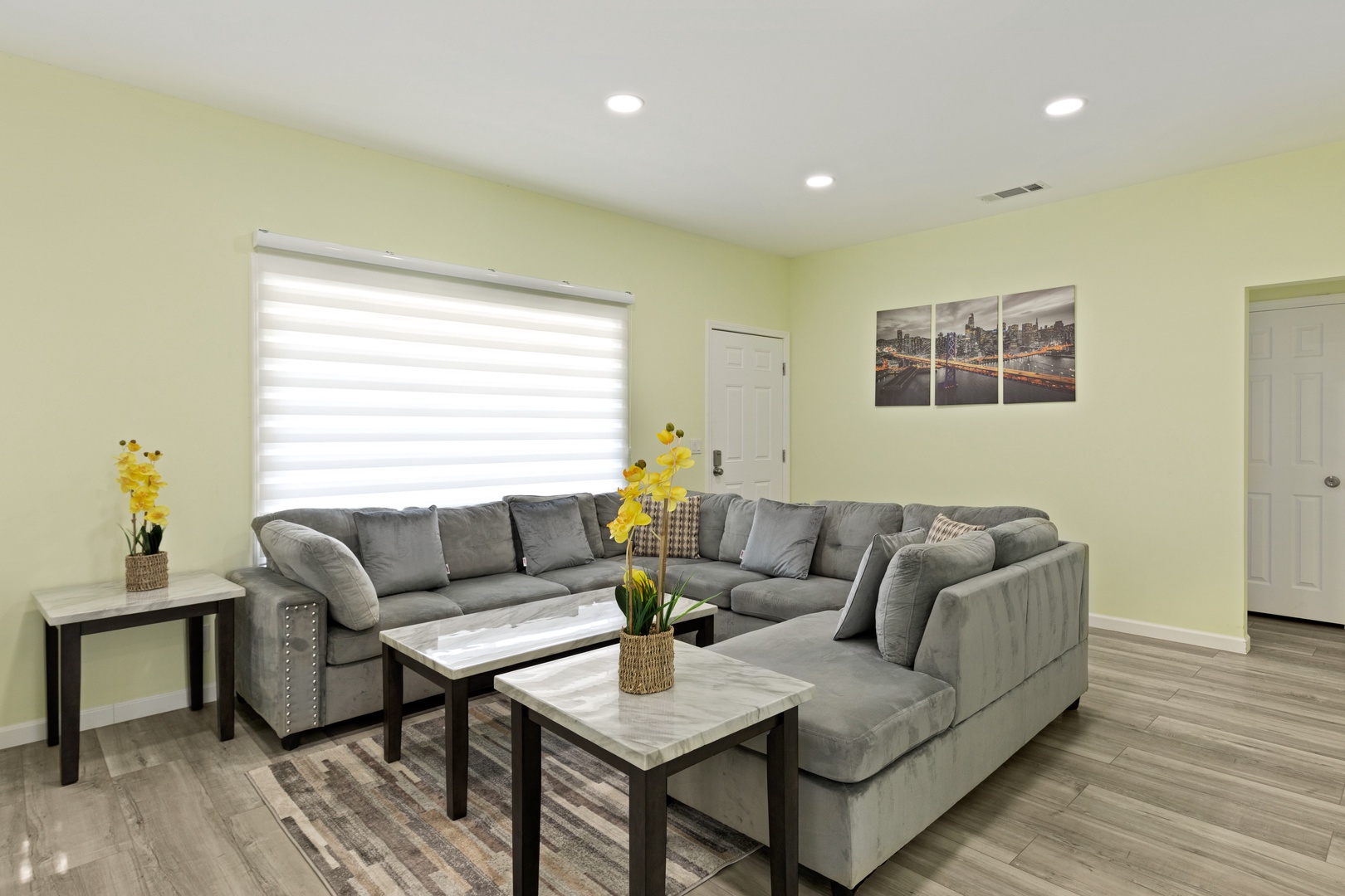 Ample seating in the living room area