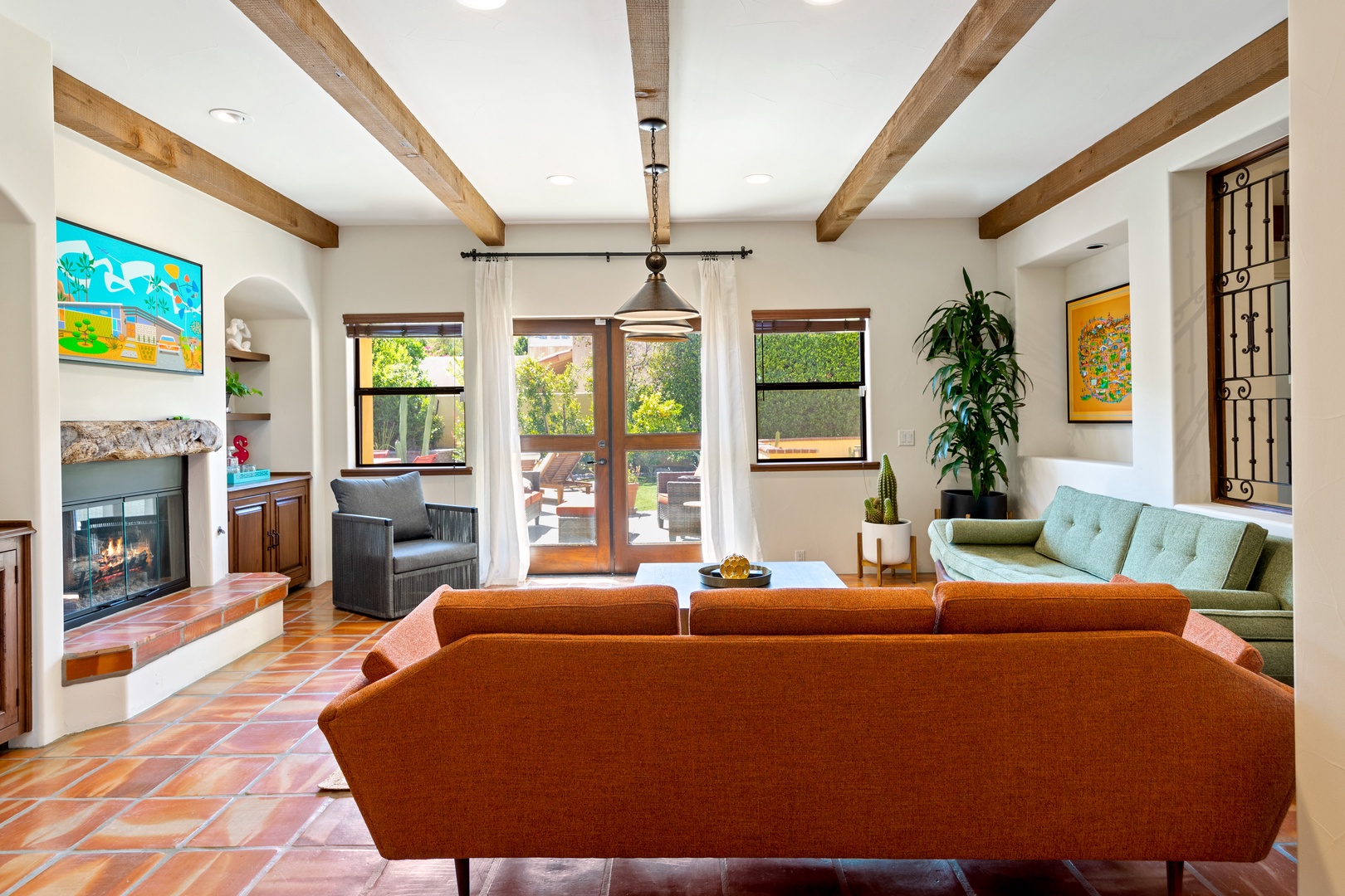 Ample seating for family and friends in the living area