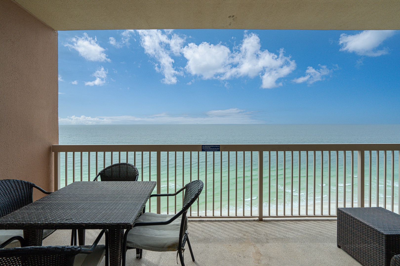 Kick back & relax or dine alfresco on the ocean-view balcony
