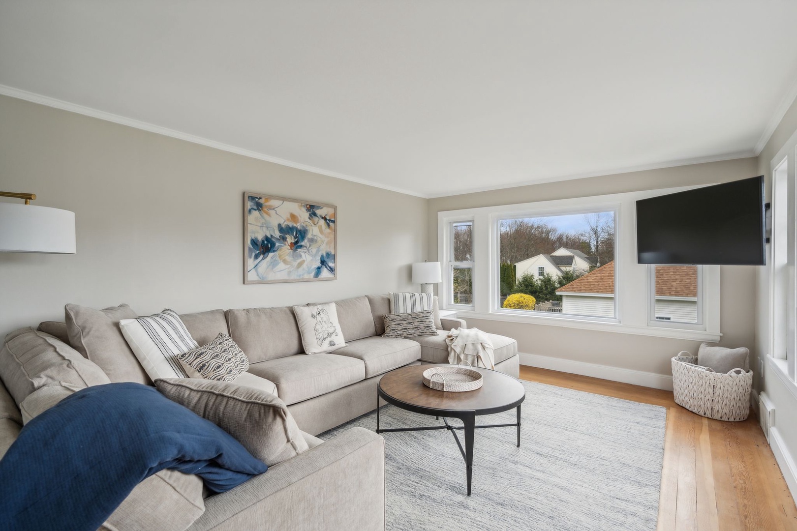 The open, airy kitchen offers ample space & all the comforts of home