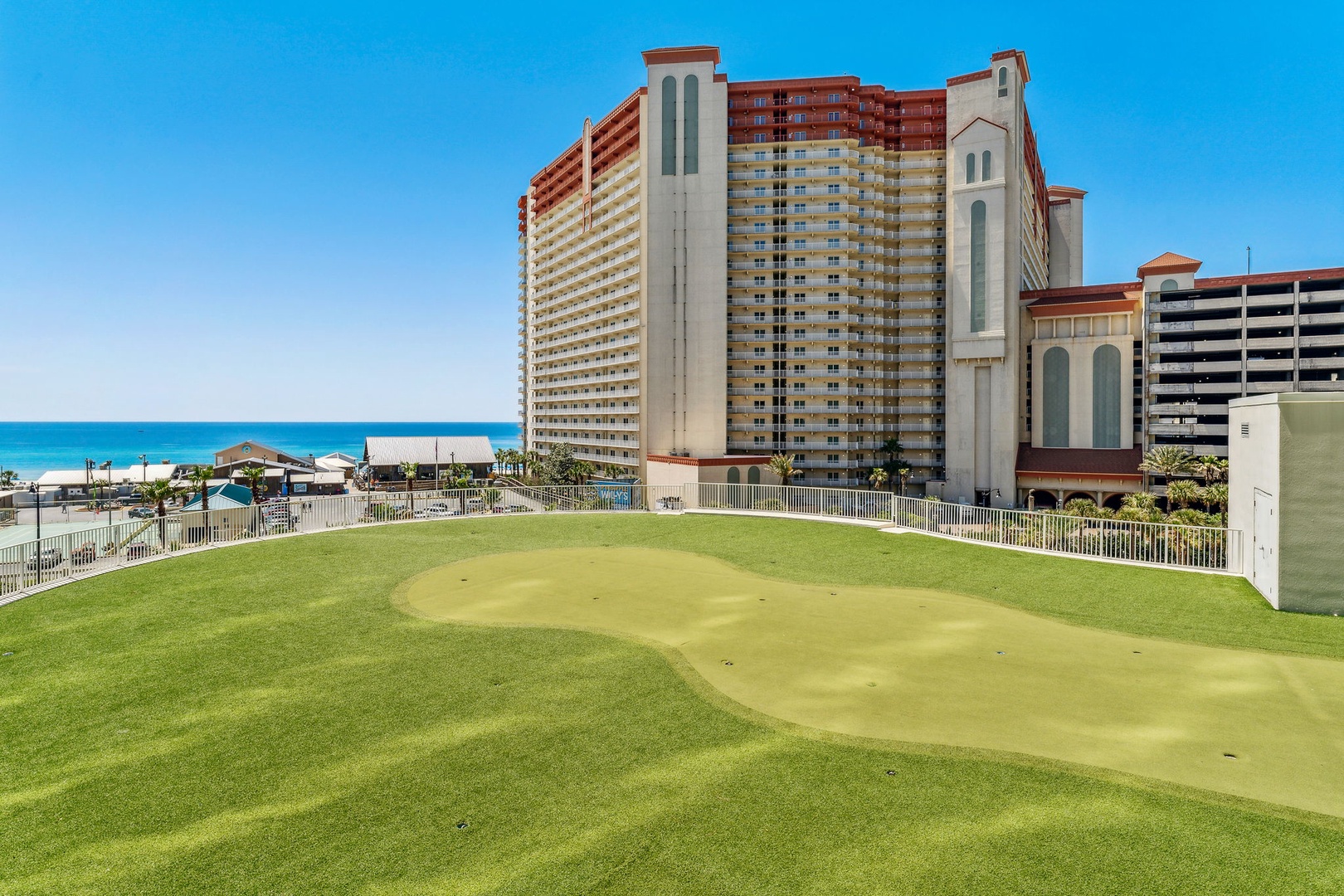 Practice your putt with ocean views!