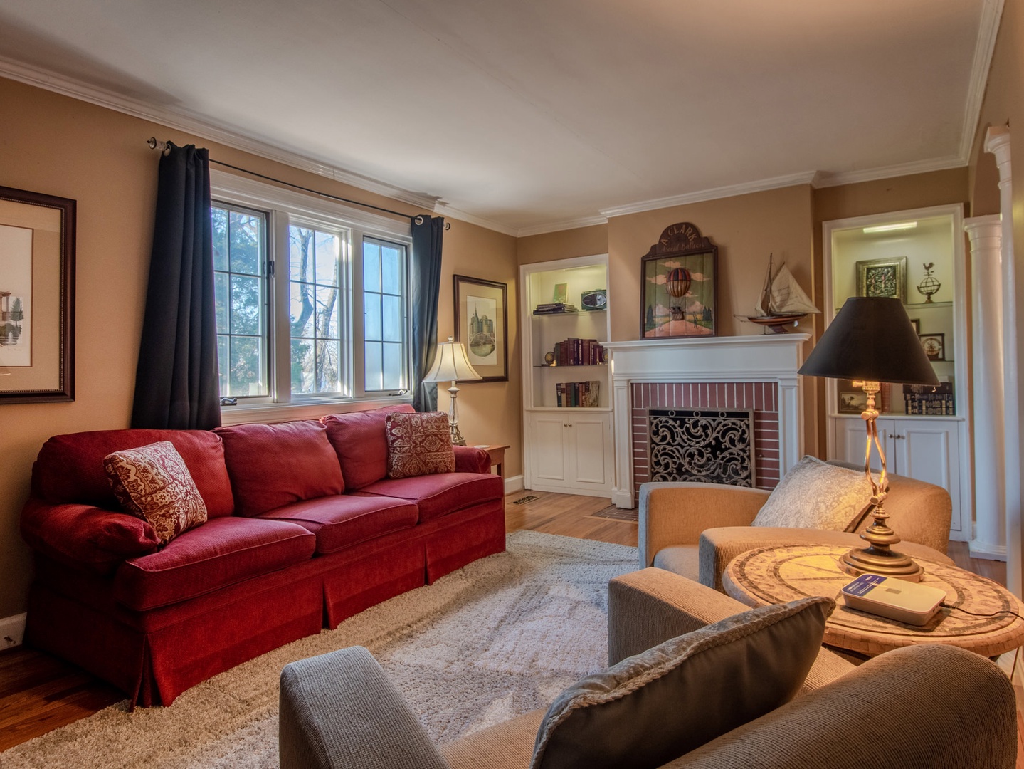 Living room with board games