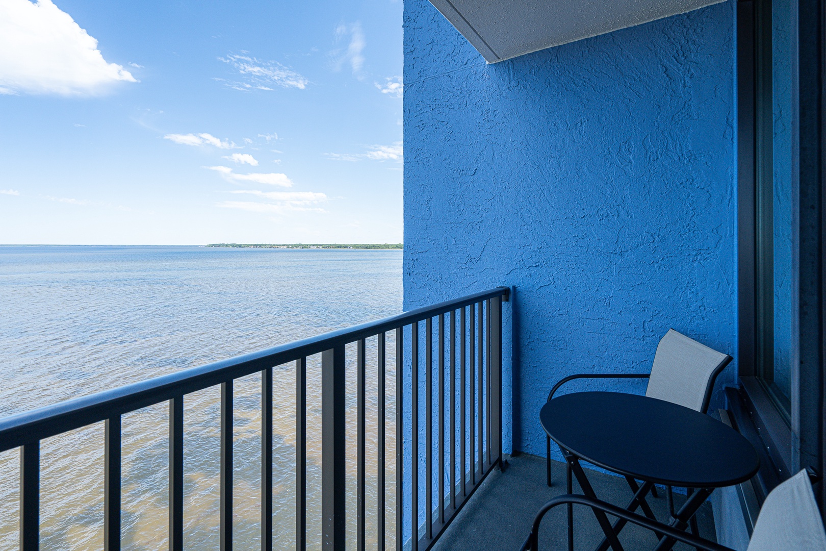 Unwind and enjoy the bay view from the balcony