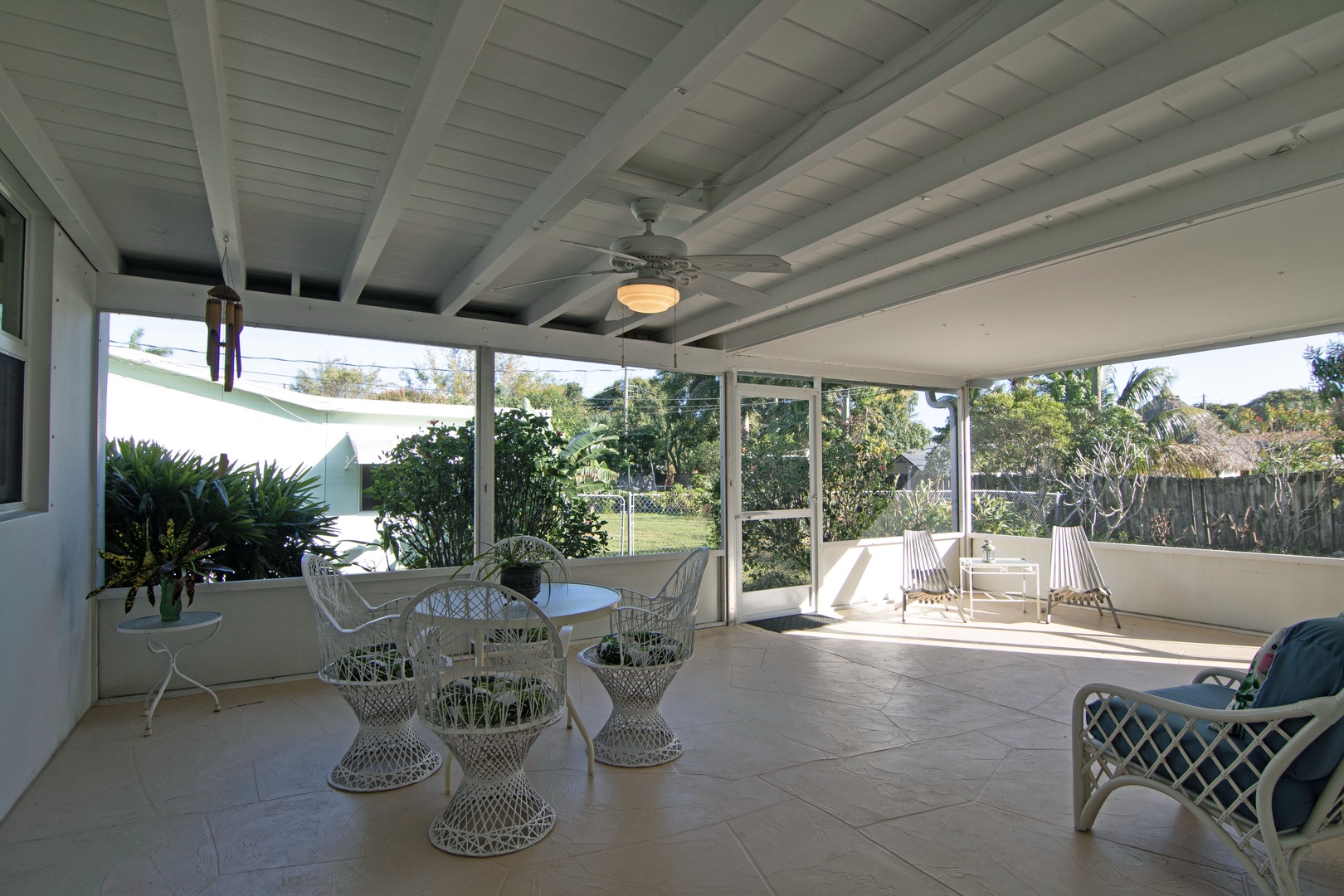 Dine alfresco or lounge the day away in the shaded lanai