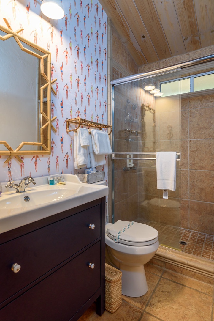 Bathroom with stand-up shower