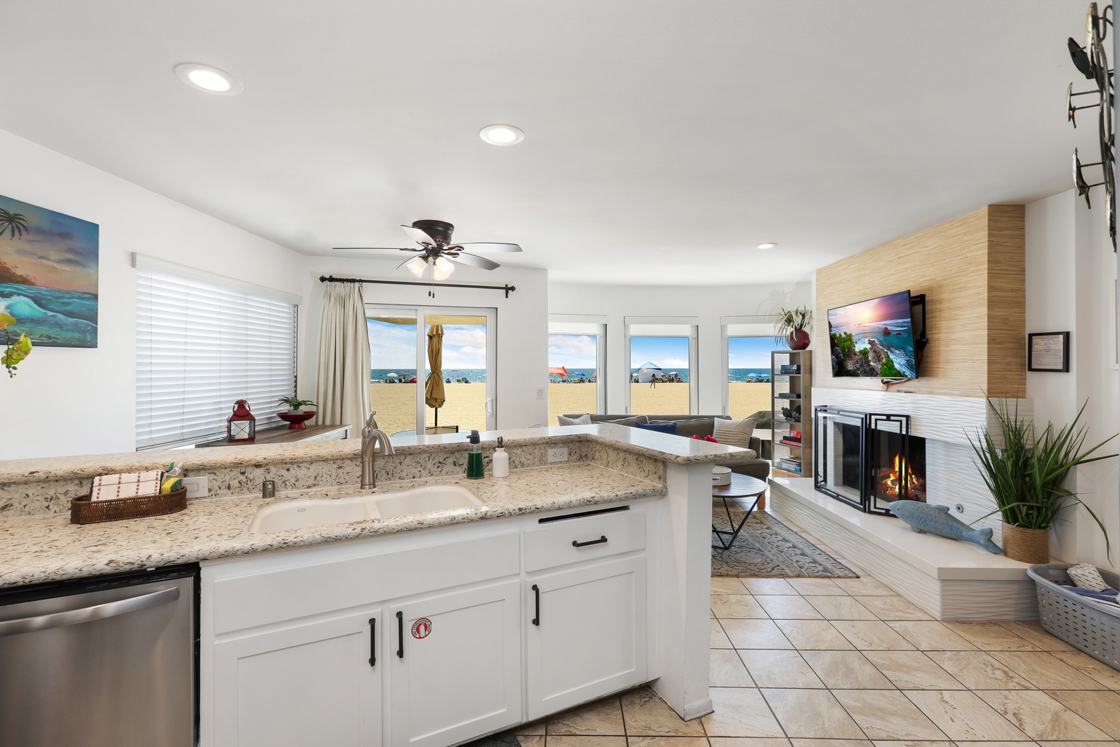 Seaside serenity is just a short stroll away in this exceptional home