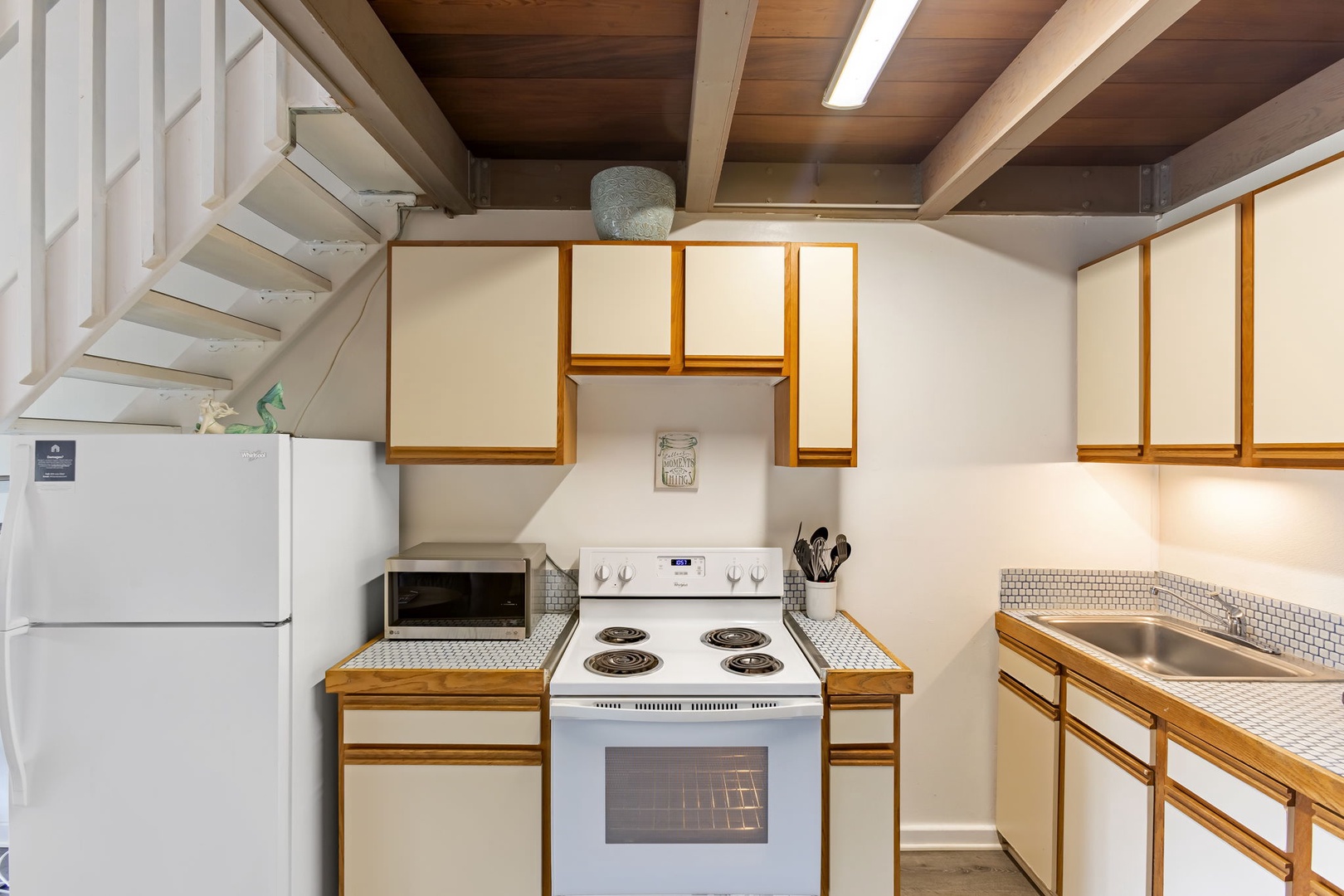 Fully equipped kitchen with cozy counterspace