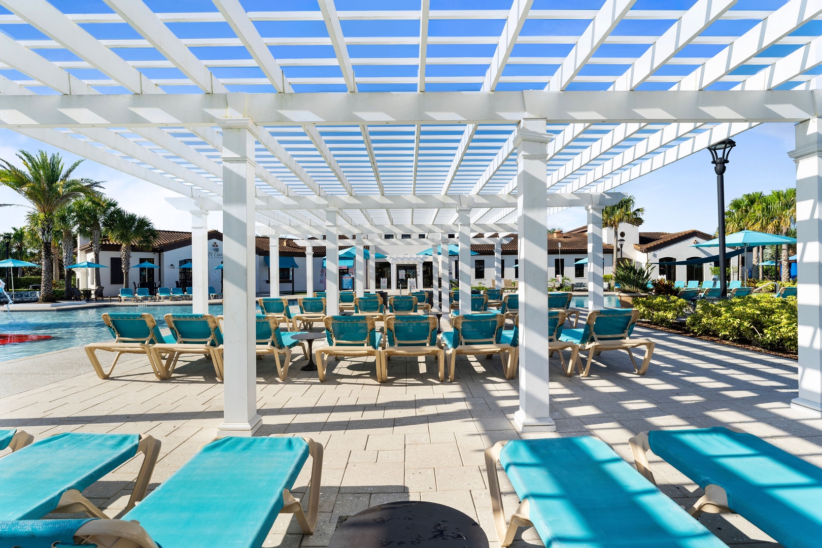 Resort pool lounges