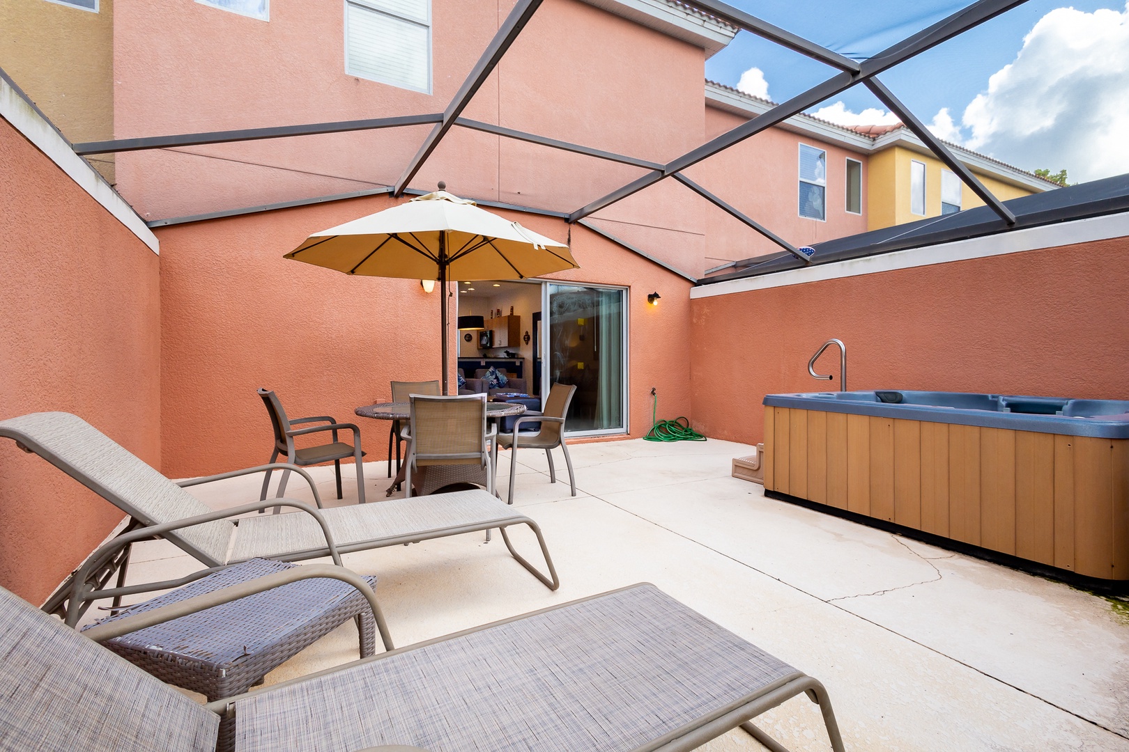 Lounge under the lanai after a day spent enjoying the parks