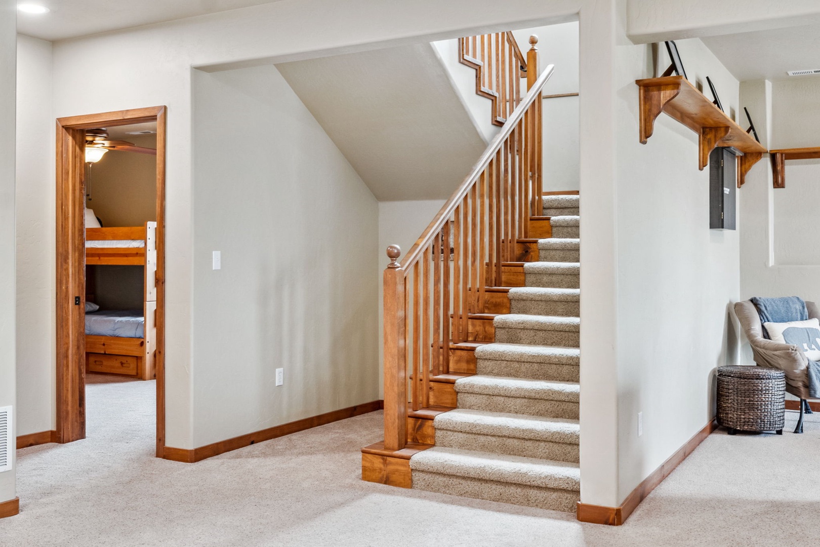 Head downstairs to enjoy the lower-level spaces!