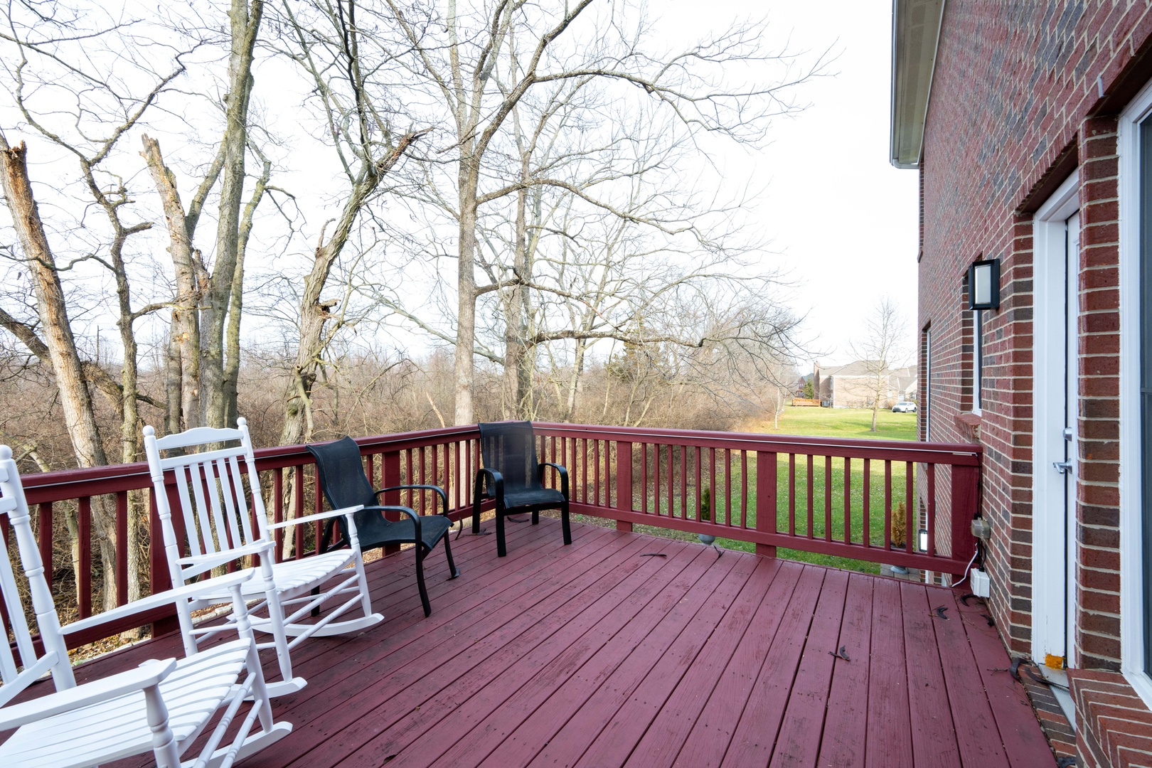 Large deck with outdoor seating