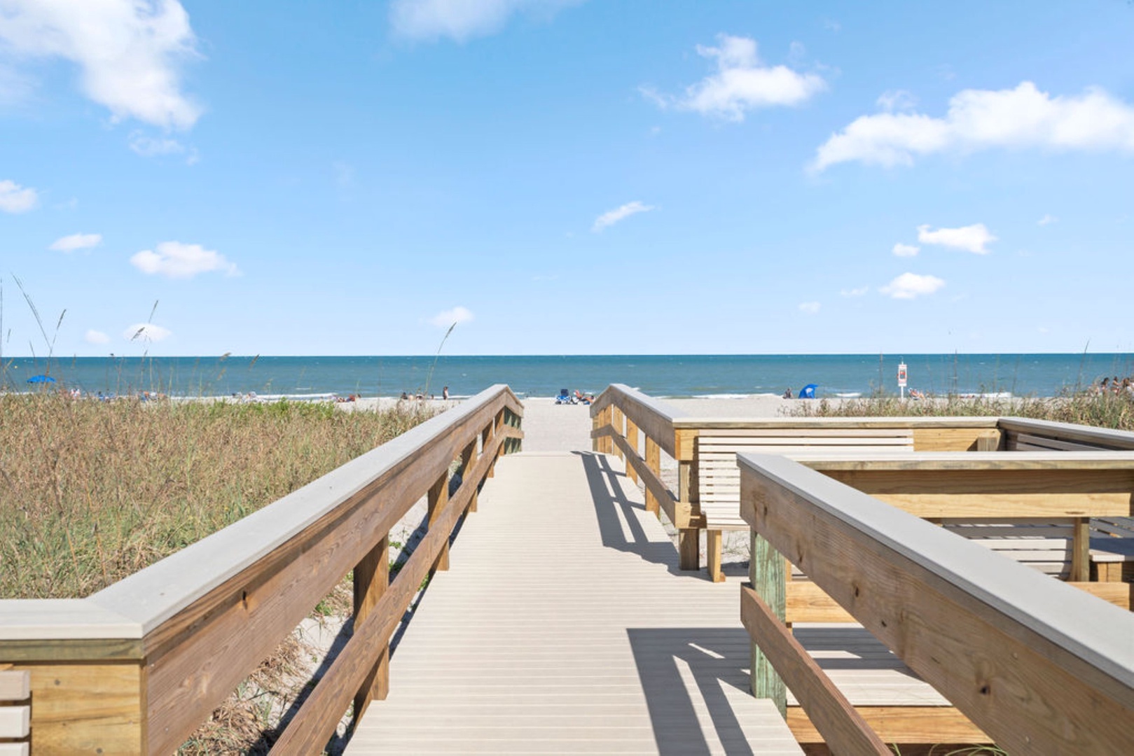 Head to the beach, or rinse the sand off your toes before heading inside
