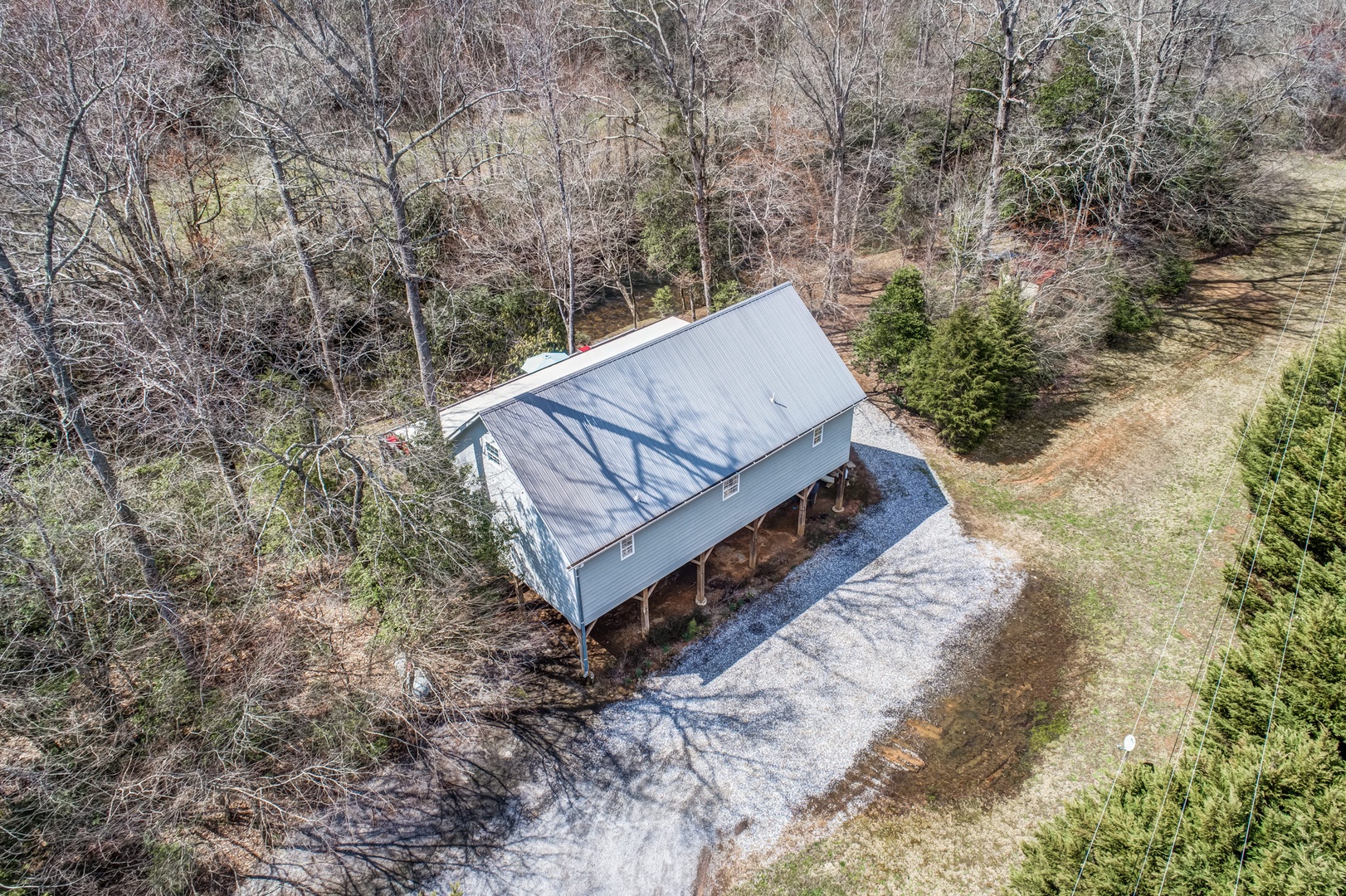 Aerial of the cabin