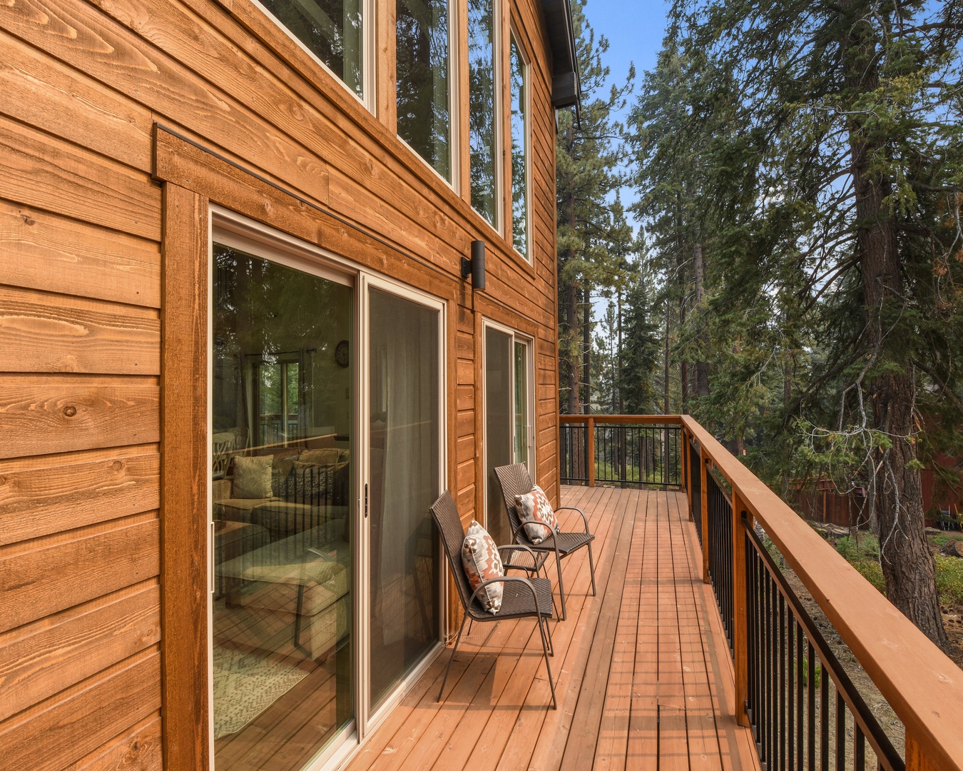 Patio with forest views
