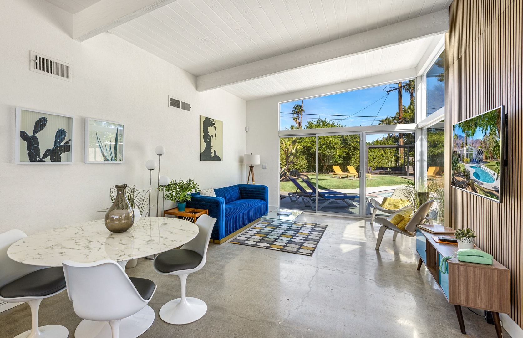Dining and living area