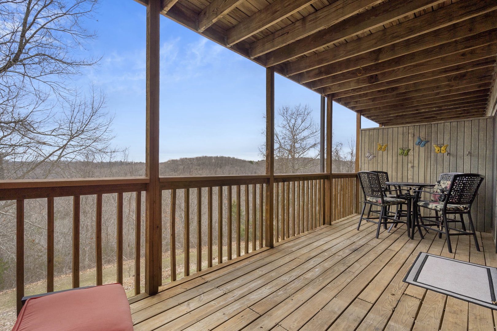 Large deck with outdoor seating