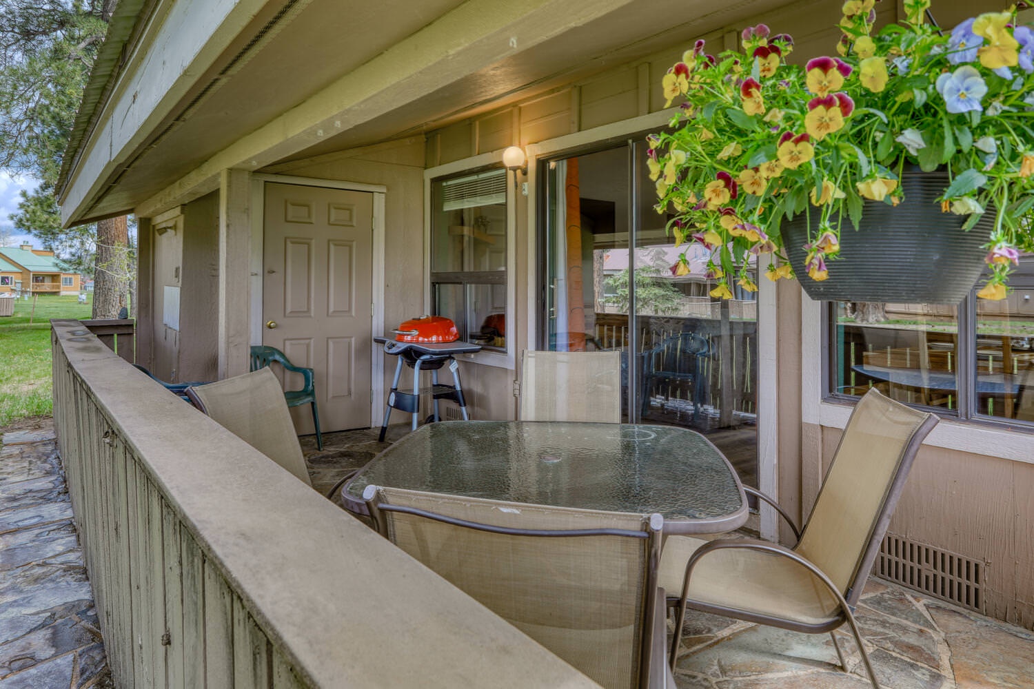 Group seating on private patio