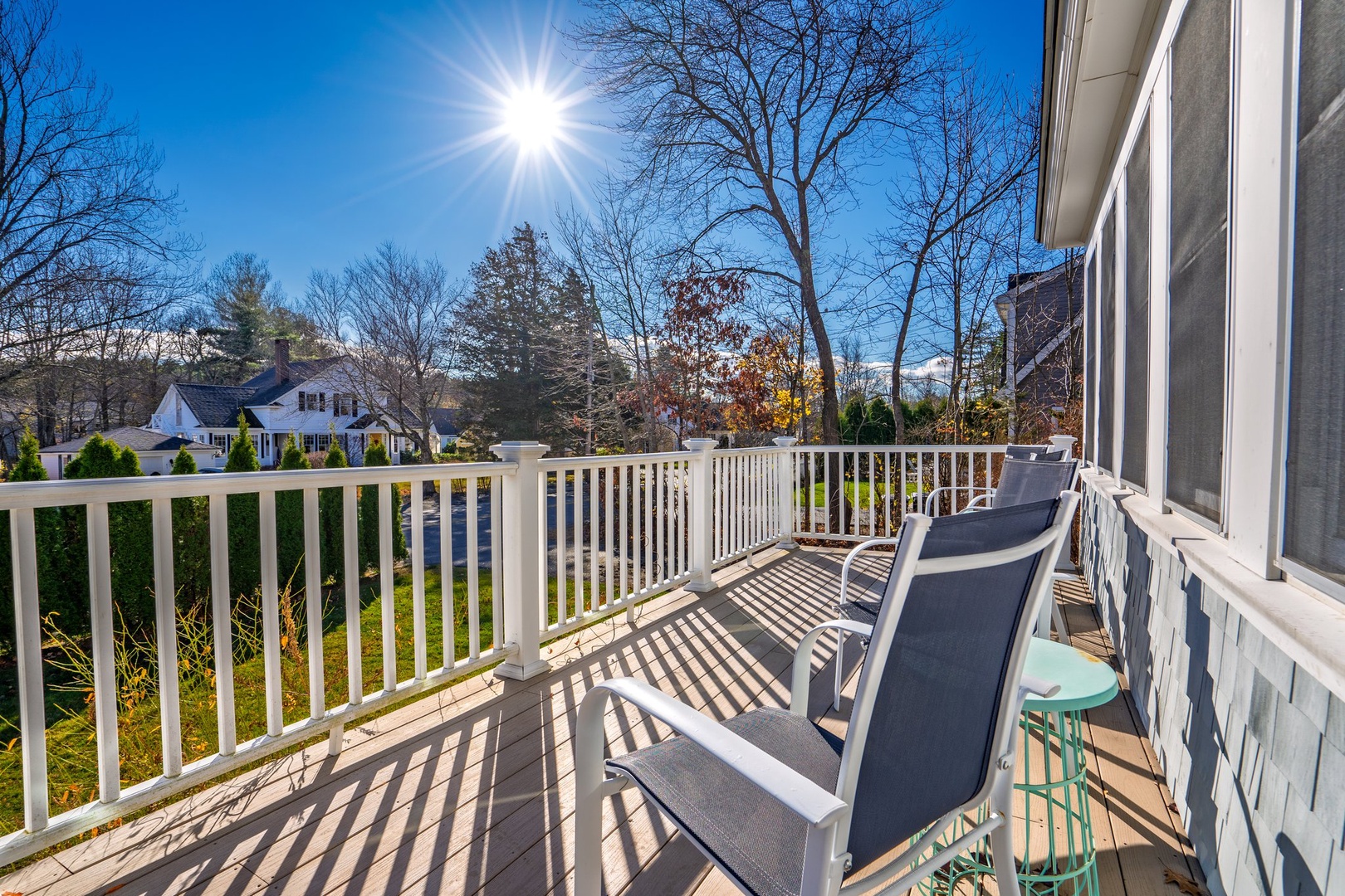 Dine alfresco or enjoy a cocktail on the front deck