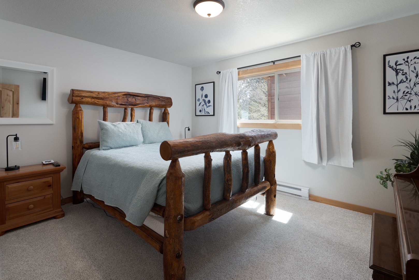 Bedroom 2 with queen bed, and Smart TV