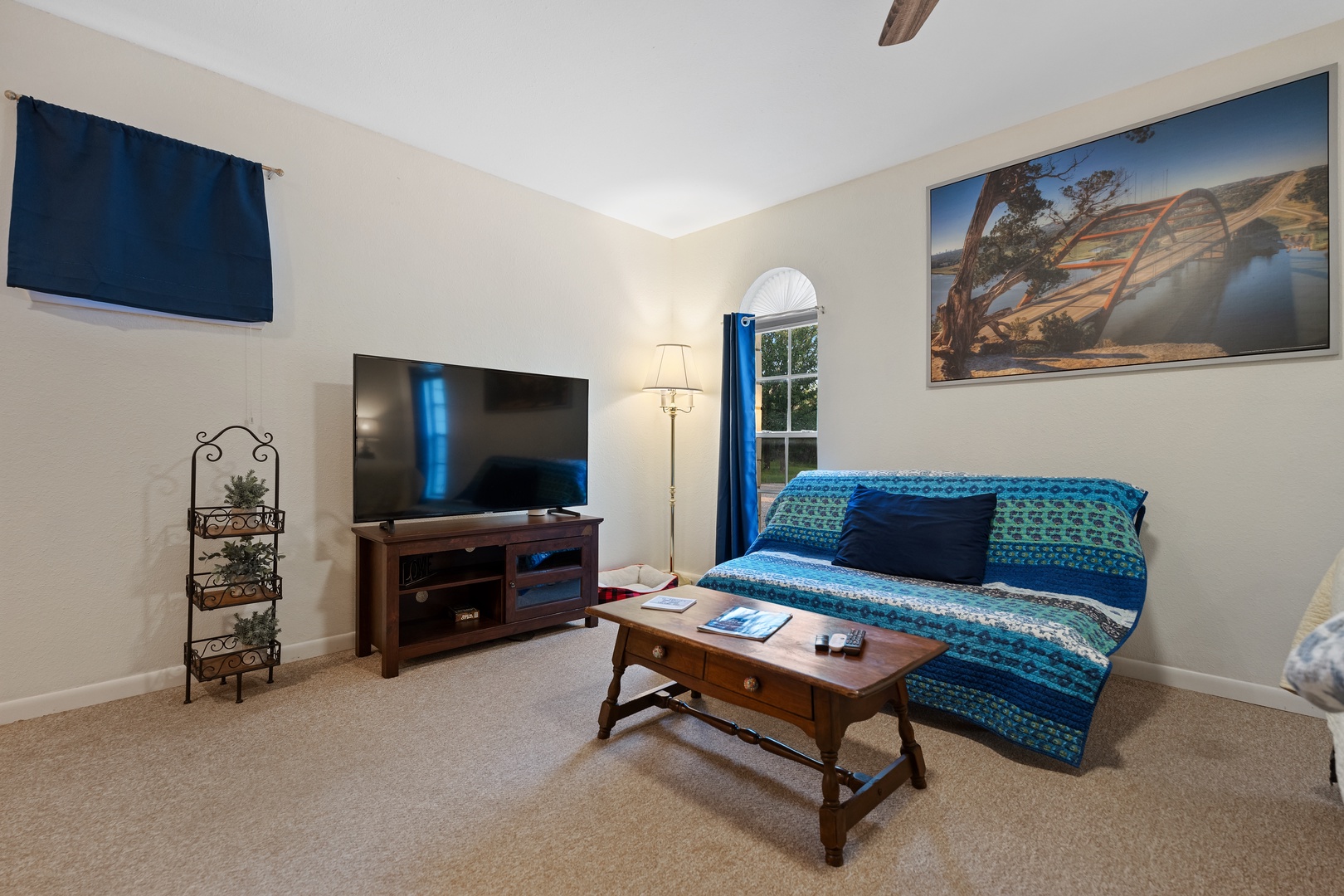 Curl up in bed or on the full sleeper sofa in the casita for a movie
