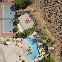 Aerial view of the resort