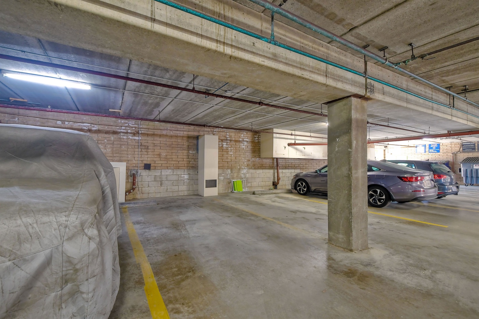 Dedicated parking is available for up to 1 vehicle in the garage