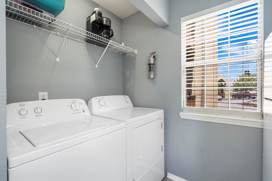 Private Laundry is conveniently tucked away off the Kitchen