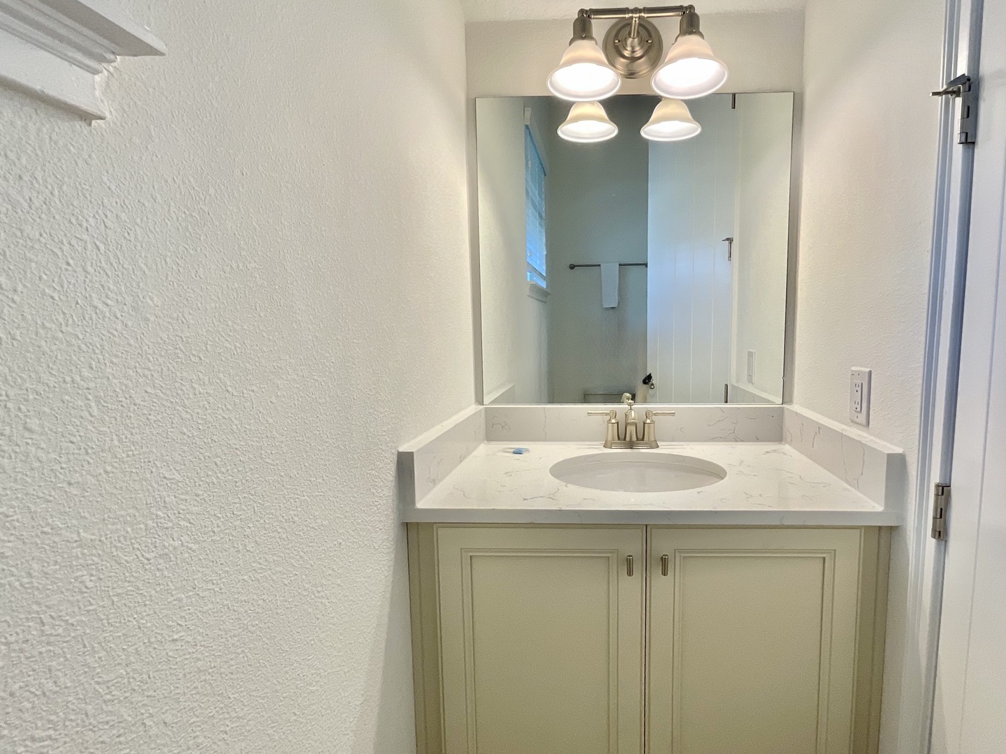 Powder room off kitchen