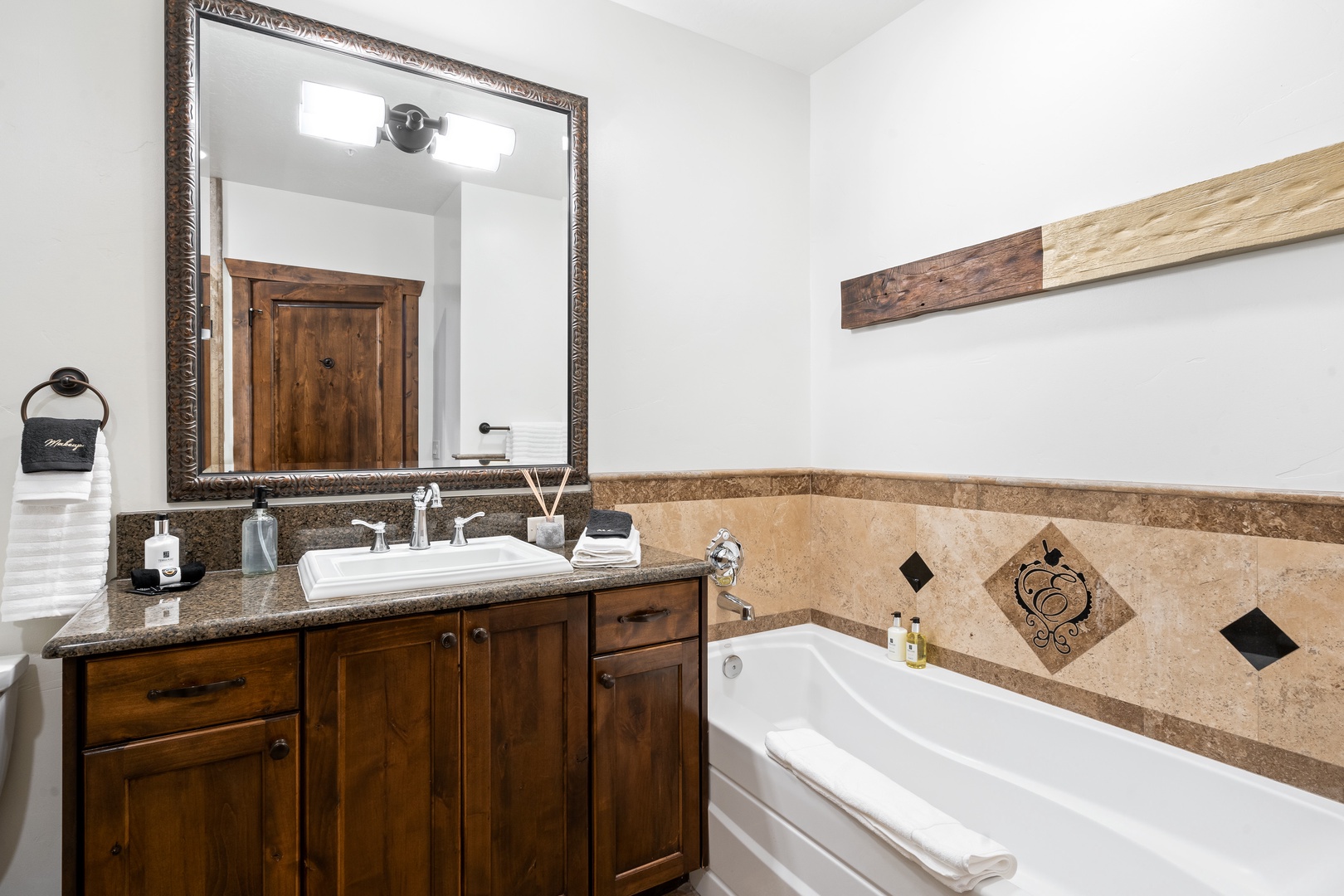 Bathroom w/ Walk-In Shower & Large Tub