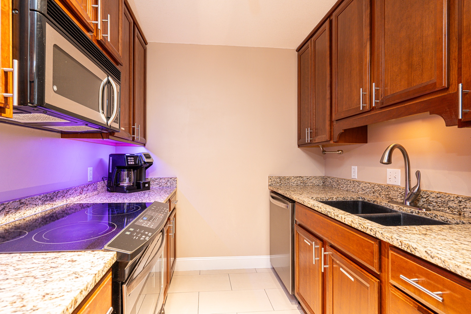 The inviting kitchen offers ample space & all the comforts of home