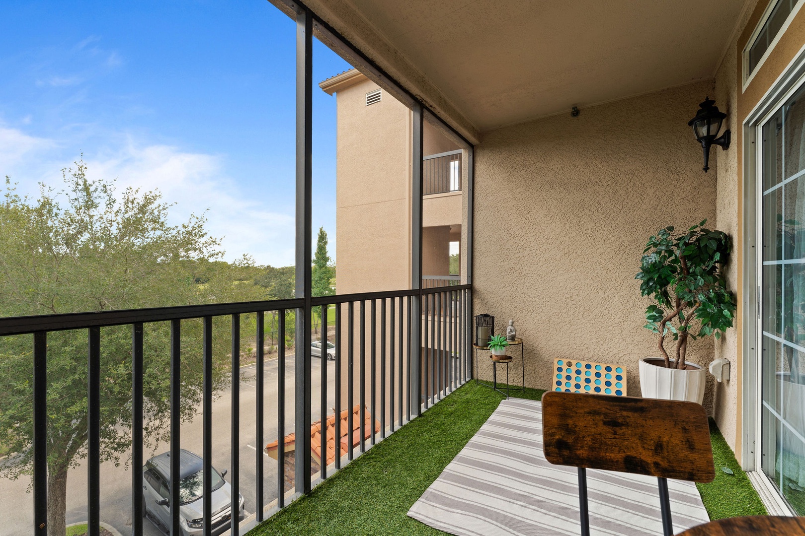 Enjoy the fresh air on the balcony