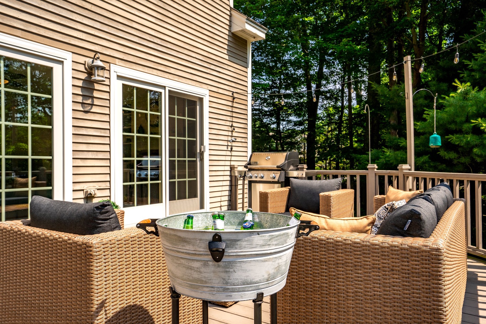 Lounge the day away in the fresh air while you grill up a feast!